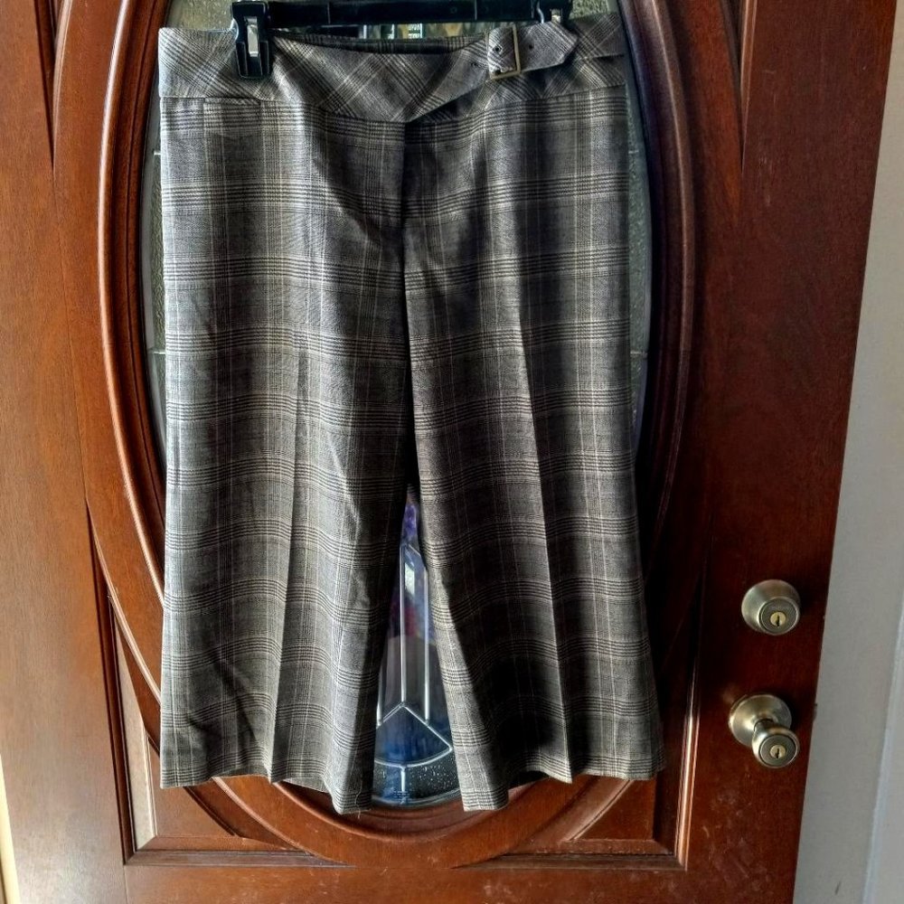 Ann Taylor Loft Brown Plaid Pants Size 10